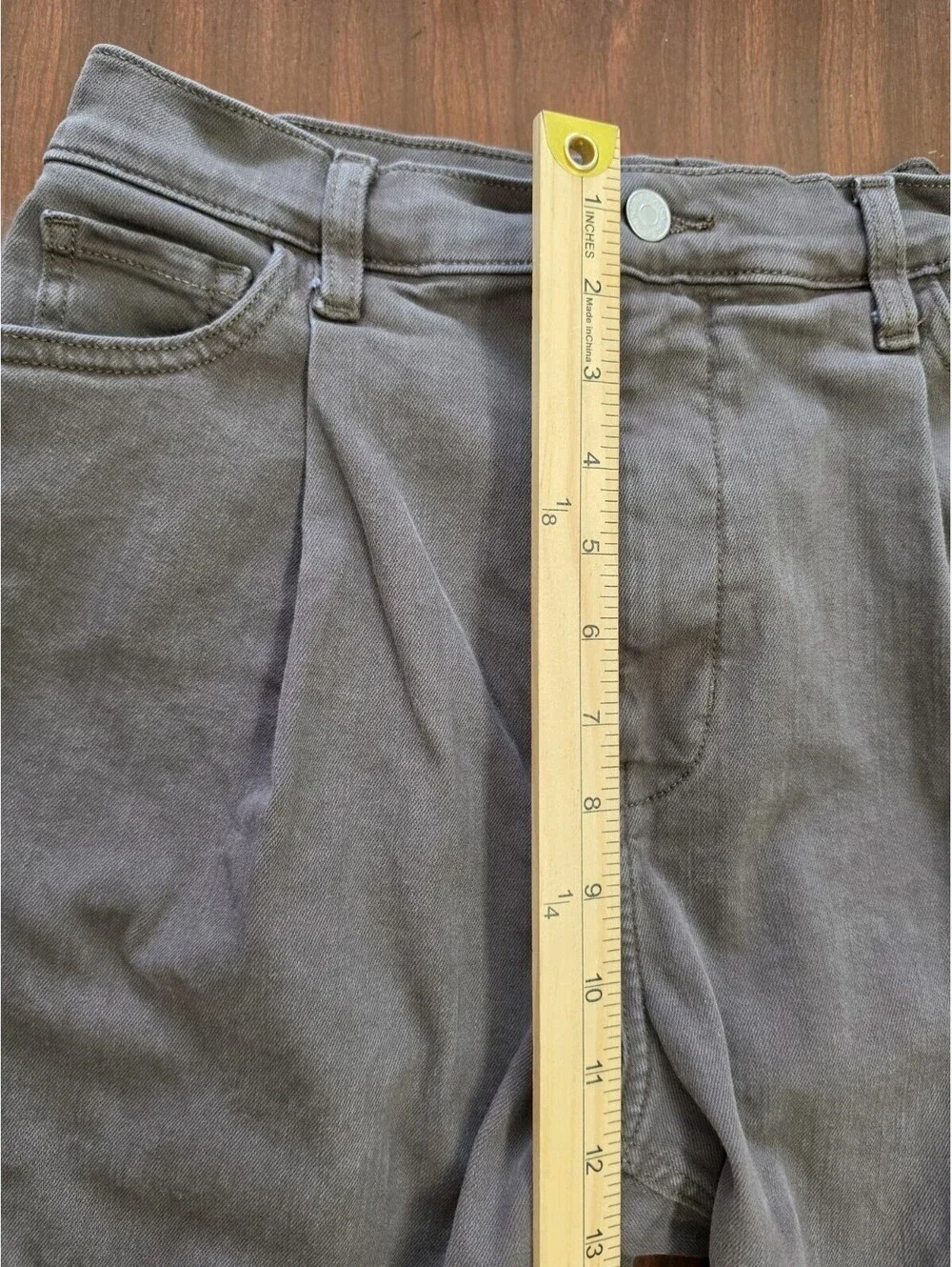 Banana Republic Factory Chocolate Brown Raw Hem Wide Leg Cropped Jeans Womens 28